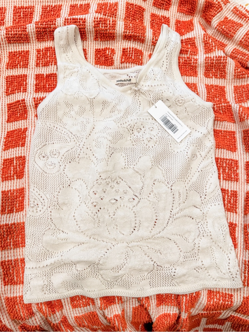 Misha and puff Natalia lace cami in marzipan, NWT size XL